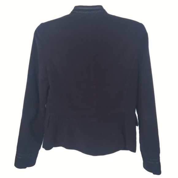 Zara Military Jacket Fitted Gold Button Blazer - Picture 5 of 10